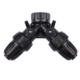 Yulaiyoen faucet 2-way splitter attached for flexible watering from a single spigot.