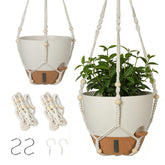 YUNLINGAA self-watering hanging planters outer view for low-maintenance indoor greenery.