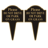 Yuntarda do-not-drive-or-park-on-grass sign 10x14, highly visible to deter vehicles.