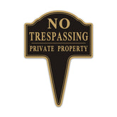 Yuntarda No Trespassing sign 10x14 clearly marks private property for deterrence.