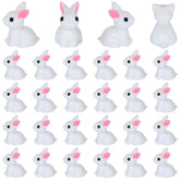 Yuronam bunny figurine miniature collection enhances tiny landscape scenes.