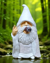 YYDGZG middle finger figurine smoking wizard outdoor statue for patios and gardens