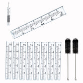 YZDTECH rain gauge tube 5-inch clear glass for precise rainfall measurement outdoors.