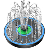 Yzert solar fountain with full glass panel for bird bath, enhancing visibility and efficiency