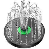Yzert solar fountain glass-panel overview for stylish garden decoration.