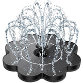 Yzert solar fountain petal glass panel creates a graceful garden water feature in sunlight