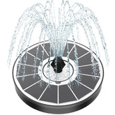 Yzert solar fountain with glass panel and white flower design for efficient operation