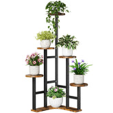 Yzosvki corner plant stand 6-tier display for compact indoor gardening.