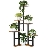 Yzosvki corner plant stand six-tier display organizes six plants efficiently