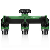 ZaakWang garden hose splitter with 360-degree rotate connector for flexible watering setups