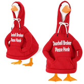Zadoreck 23-inch porch goose outfit draped neatly on a porch goose for a polished display.