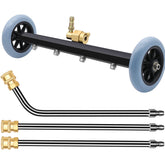 ZALALOVA undercarriage cleaner 16-inch in use, scraping away dirt beneath trucks and SUVs