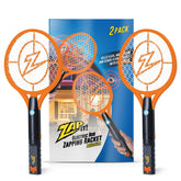 Zap It! 2-pack electric fly swatter racket for quick outdoor pest control.