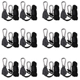 Zazzy 1-8 inch heavy-duty rope hanger secures a light fixture with adjustable height.