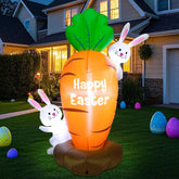 Zcaukya inflatable bunny and carrot, 5ft tall, ideal for outdoor yard display