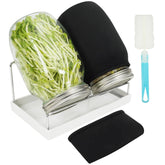 Zeato Sprouting Jar Kit wide-mouth 32oz jar for easy at-home sprouting.