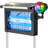 Zechuan solar bug zapper 4500V for outdoor pest control around patios.