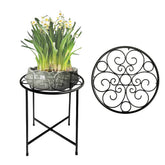 ZEECER plant stand round 15-inch elevates greenery for better light exposure.