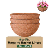 ZeeDix coconut liner for planters, 10-inch round size, easy fit for flowers