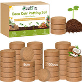 Zeedix 50mm coco coir pellets pack expands into seed starter soil for easy planting
