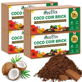 ZeeDix coco coir brick setup shows compact packaging and rapid expansion for planting