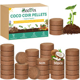 ZeeDix coco coir pellets 50-piece pack ready to hydrate for seed starting