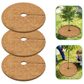 ZeeDix coconut mulch ring 24 inch, three-pack, keeps weeds away while boosting soil moisture.
