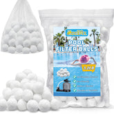 ZeeDix filter balls in packaging ready for quick pool filter upgrade.