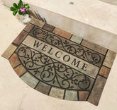 Zeeinx Welcome Door Mat 24x36 front view shows durable outdoor mat with anti-slip backing.