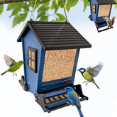 ZeHaiYlf squirrel-proof bird feeder front view with two ports for easy feeding.