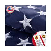 ZEKVY embroidered US flag 3x5 outdoor with durable stitching for outdoor use.