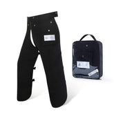 ZELARMAN chainsaw chaps apron coverage view for enhanced leg protection during logging
