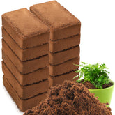 ZENFUN coco coir brick 12-pack ready to expand for gardening and moisture retention.