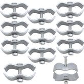 Zentriqlla kennel clamps pack 10 with bolts for secure 1-3/8 inch pipes