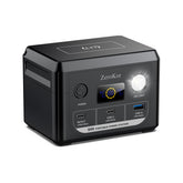 ZeroKor 100W portable power station front view for travel-ready charging
