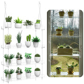 ZerzSemp 4-tier hanging shelves in a window view for natural light plant growth