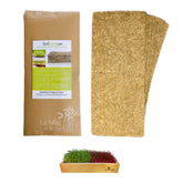 ZestiGreens hemp mat unrolled on a tray supports steady germination and easy setup.