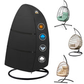 Zettum Egg Chair Cover front view demonstrates a snug fit and durable 600D fabric.