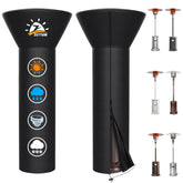 Zettum patio heater cover at 89-inch height protecting a tall outdoor heater.
