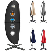 Zettum patio umbrella cover in 600D fabric shields your umbrella from sun and rain