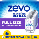 ZEVO six-pack refill cartridges displayed for easy home pest control.