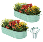 ZFHgarden galvanized planter raised bed kit for durable outdoor use.