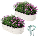 ZFHgarden galvanized planter with two boxes for organized gardening tasks
