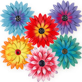 Zhehao 6 piece sunflowers metal wall art set for outdoor display