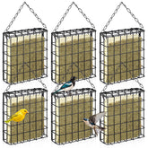 Zhehao six-pack suet bird feeders, front view for yard feeding
