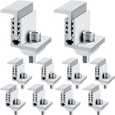 Zhengmy 10-piece end clamp kit secures solar panels on rails.