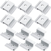 Zhengmy 12-pack mid clamps for quick solar panel mounting and reliable hold.