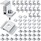 Zhengmy mid clamps 40-piece pack secures solar panels to rails for a solid installation.