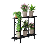 Zhongma 2-tier window-height stand, front view, showcasing sturdy carbon steel frame.