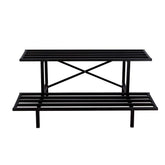 Zhongma 2-tier plant stand with sturdy steel frame for outdoor use